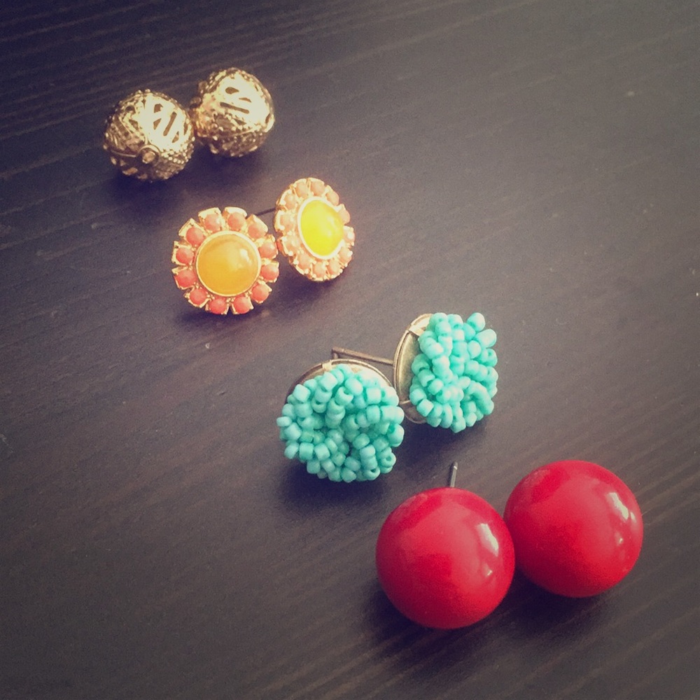 Pairs of Earrings- Urban Outfitters and J Crew